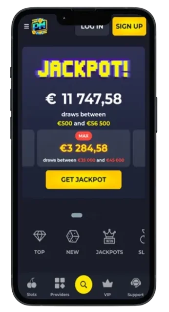 PlayMoola Casino op Mobiel